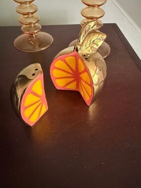 Target Oh Joy! Gold Ceramic Citrus Salt and Pepper Shaker Set - Pink and Yellow